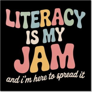 Literacy Is My Jam Reading interventionist Literacy Teacher Posters and Art